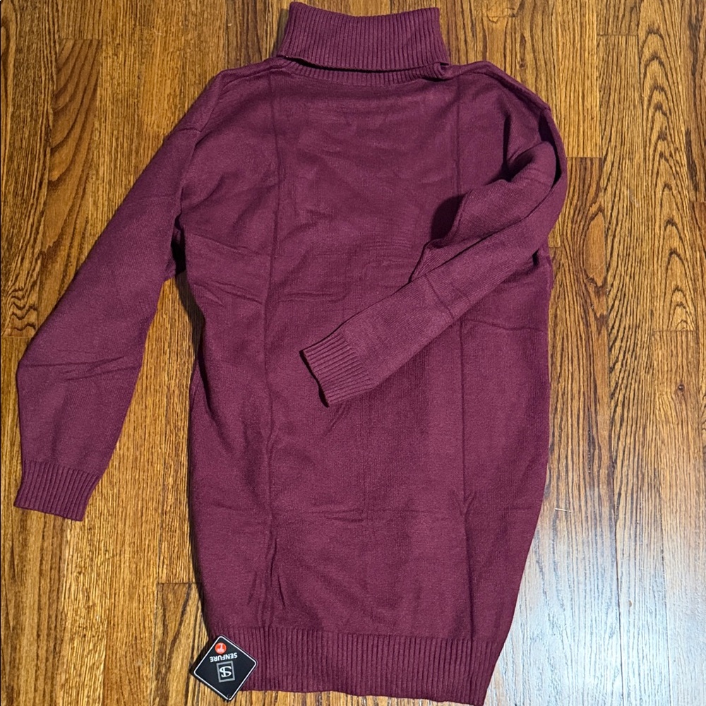 Women's Purple Turtleneck Sweater